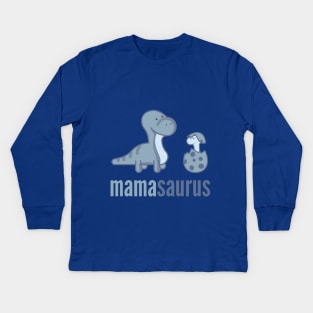 Mamasaurus Shirt Dinosaur Family Shirt Set Kids Long Sleeve T-Shirt